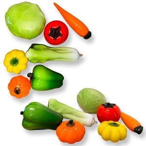Beautiful vintage glass vegetables